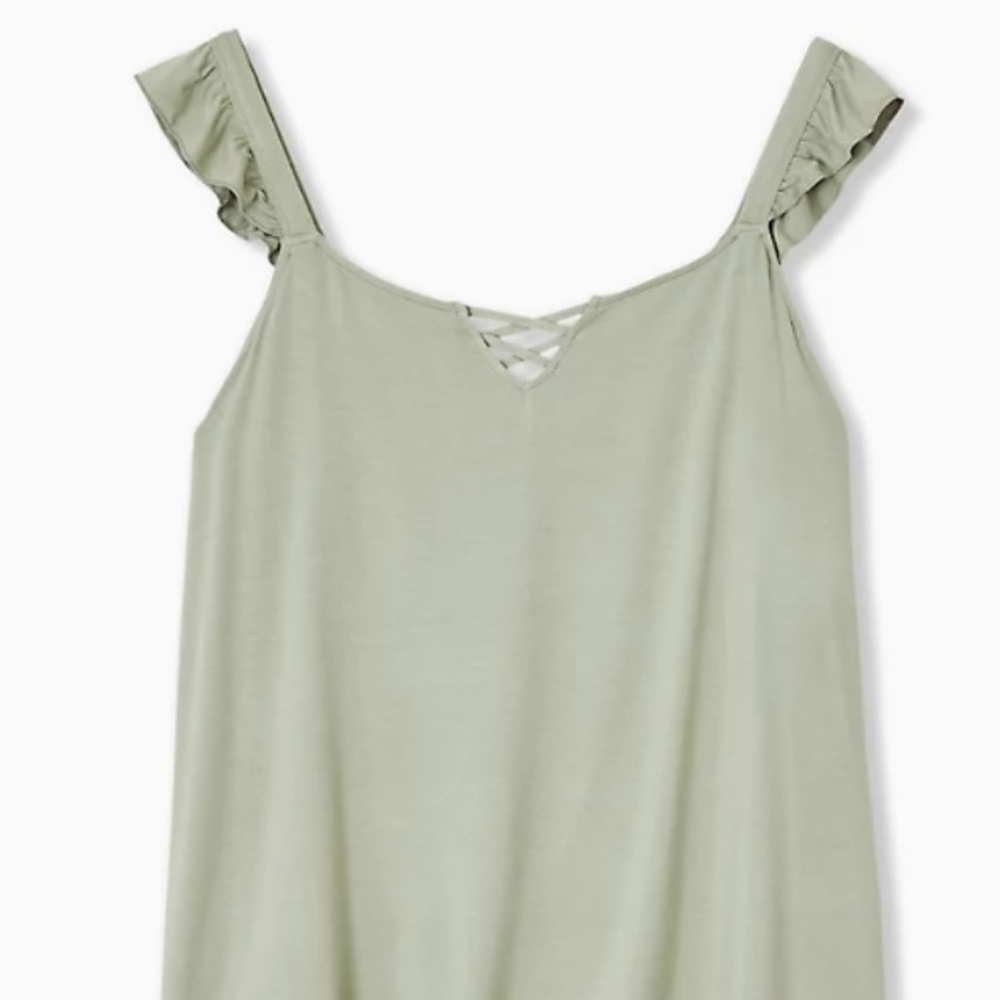*NWT* Green Super Soft Cap-Sleeve Tank